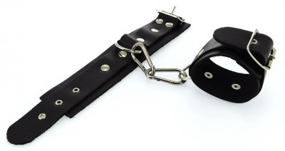 Menottes Chevilles Cuir Mousquetons