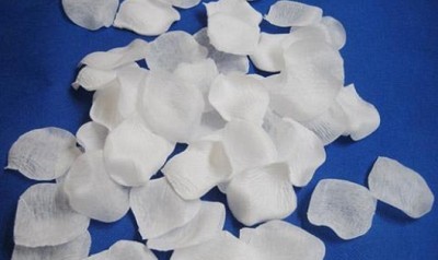 P�tales de Roses en Tissus Blanc
