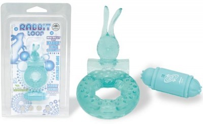 Anneau Vibrant Rabbit Loop Bleu