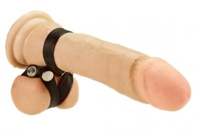 Cockring Cuir Luxe A Pressions
