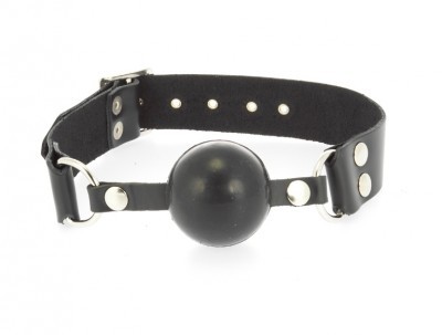 Baillon Cuir Balle Silicone