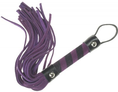 Martinet Cuir Prune Noir 25 cm