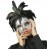Masque Argent� A Plumes Noires