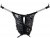 String Noir Ouvert Strass