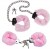 Lot Menottes Fourrure Rose