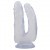 Gode Ventouse Double Transparent 18cm 3,5