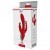 Triple Rabbit avec Chapelet Anal Vibrant Rouge 3,5