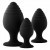 Kit Anal Plug Ventouse par 3 Noir 3-4,5