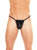 String Homme Cuir Noir
