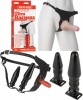 Gode Ceinture Triple Vac U Lock En Cuir Pour Femme