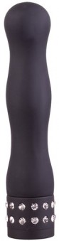 Vibromasseur Noir Strass Elegance