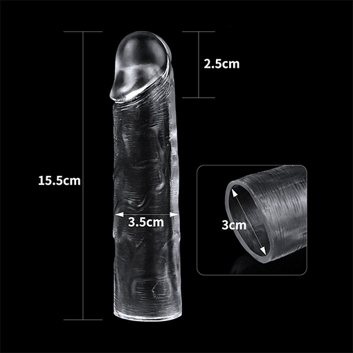 Gaine De Pénis Transparente Performance Maxx - Calexotics - TPE Réaliste 18 X 5 Cm - Neuf